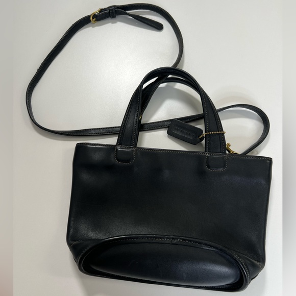 Vintage Coach Bleecker Basket Bag # 9301 in Black Small - Picture 2 of 13